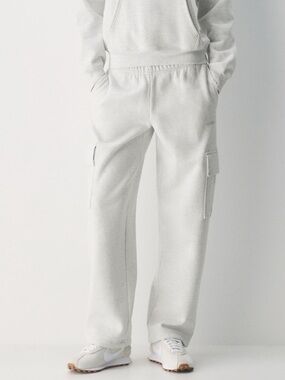 Aritzia Cozy Sweatfleece Mega Cargo™ Sweatpant Heather Cloud White 2XS